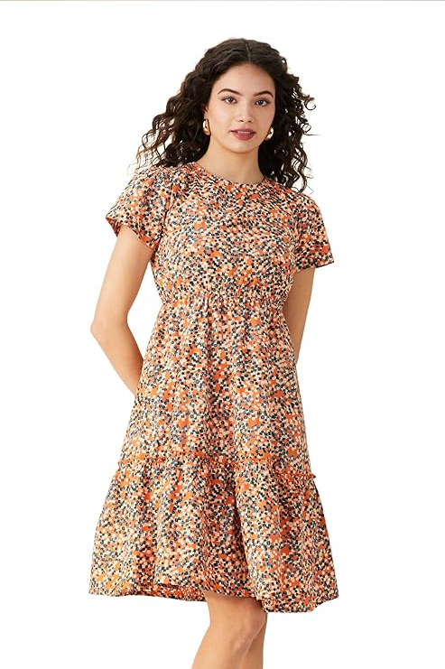 Symbol Women's Cotton One Piece Western Short Dress