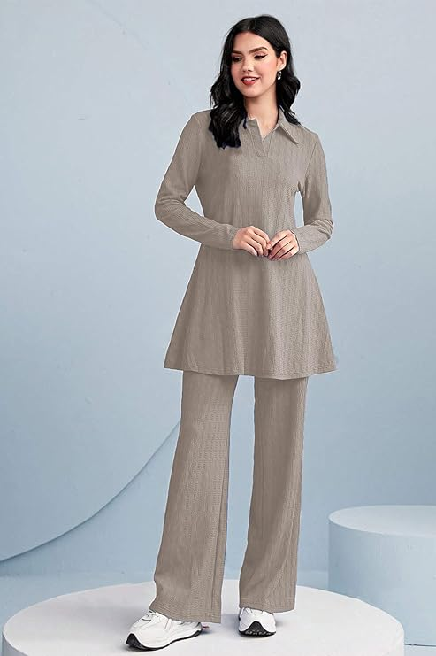 Long Sleeve Top & Wide Leg Pants Co-ord