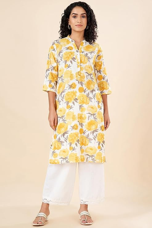 Cambric Floral Regular Kurta
