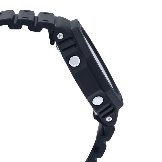Black Analog-Digital Dial Black Resin Strap Watch