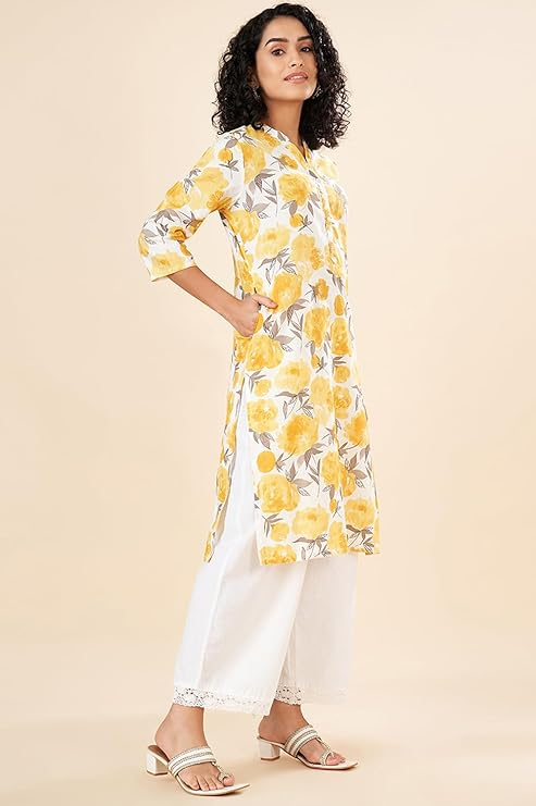 Cambric Floral Regular Kurta