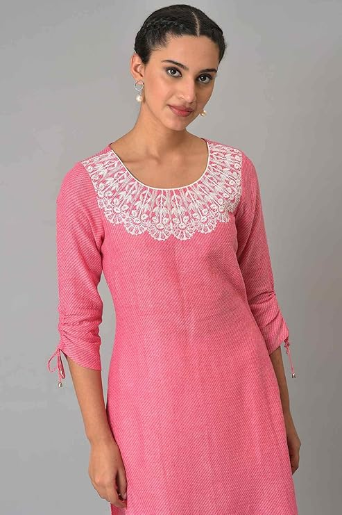 Cotton Round Neck Women's Kurta