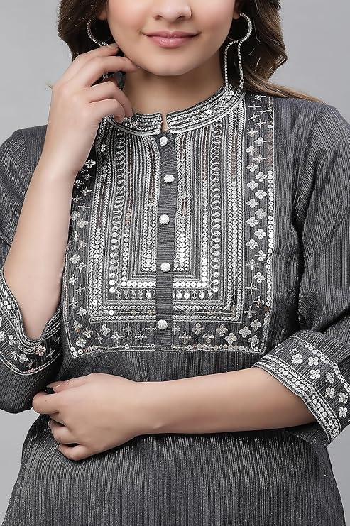 Aurelia Women's Viscose Regular Fit Casual Kurta