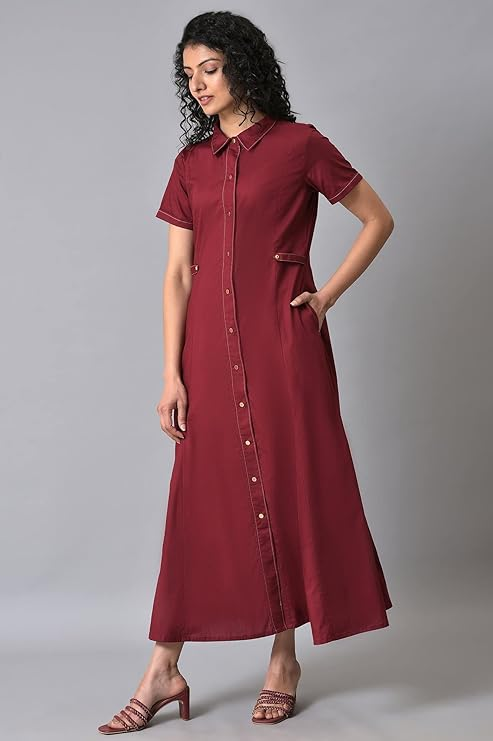 Midi Regular Fit Solid Dress