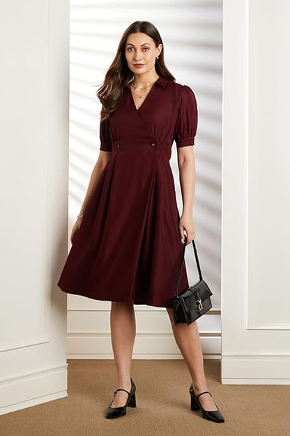 Women's 'Desk-to-Dinner' Fit & Flare Wrap Dress