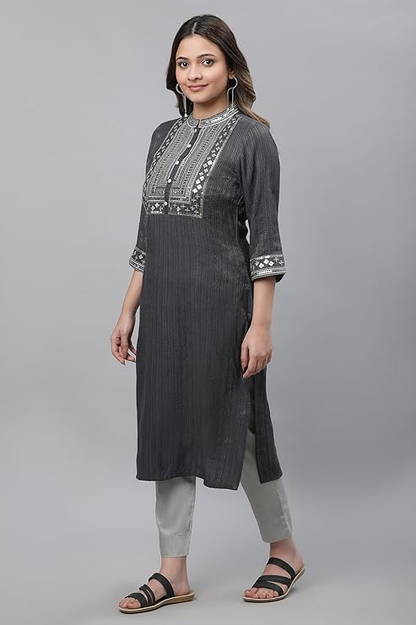 Aurelia Women's Viscose Regular Fit Casual Kurta