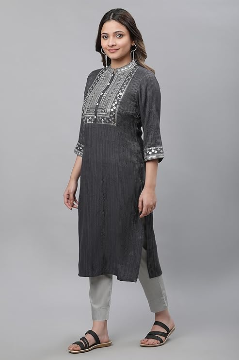 Aurelia Women's Viscose Regular Fit Casual Kurta