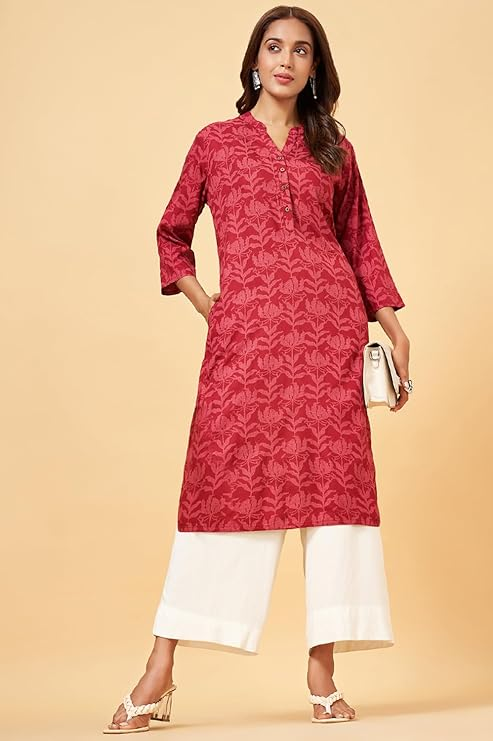 Rayon Printed Regular Kurta