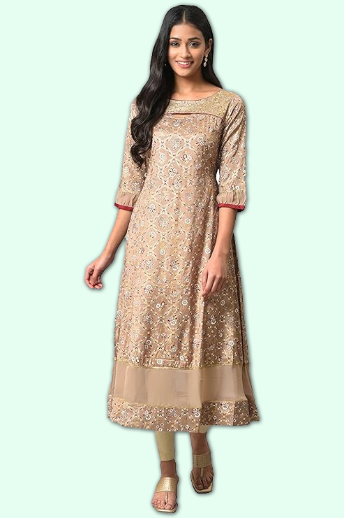 Printed A-Line Regular Kurta