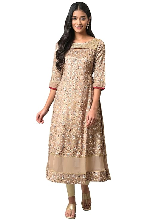 Printed A-Line Regular Kurta