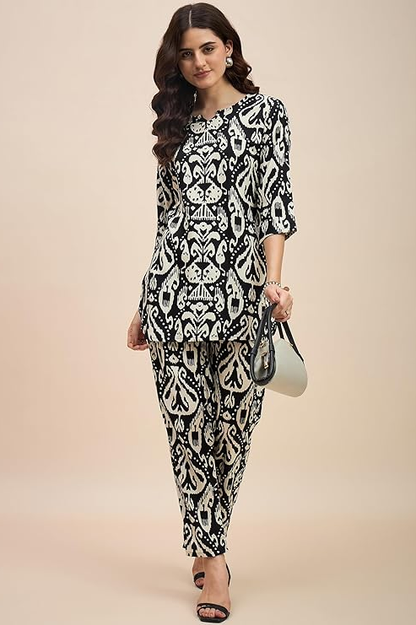 Truvon Fashions Women Co-Ords Set, Kurta and Palazzo Set