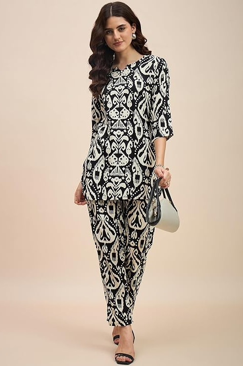 Truvon Fashions Women Co-Ords Set, Kurta and Palazzo Set