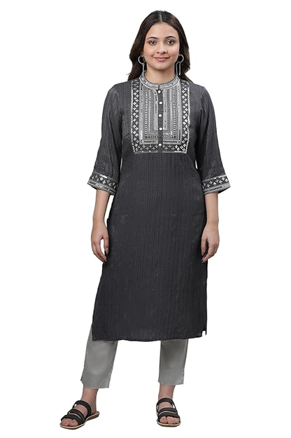 Aurelia Women's Viscose Regular Fit Casual Kurta