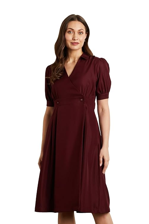 Women's 'Desk-to-Dinner' Fit & Flare Wrap Dress