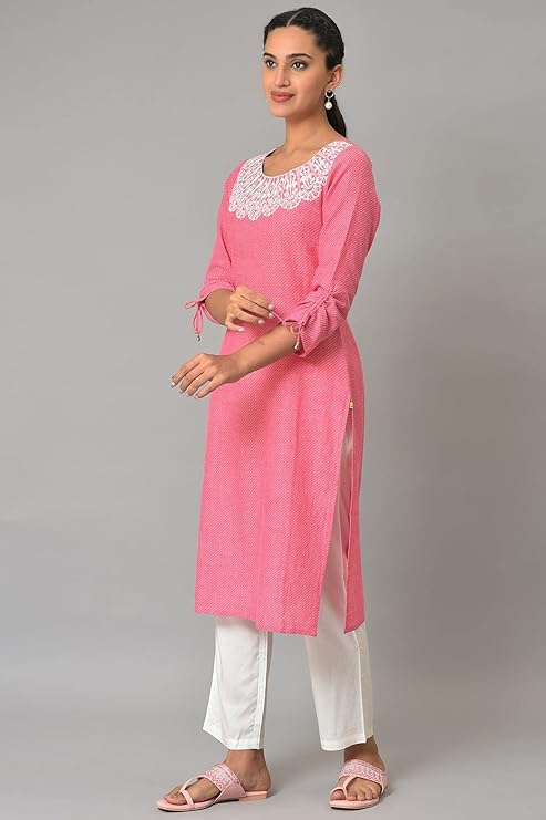 Cotton Round Neck Women's Kurta