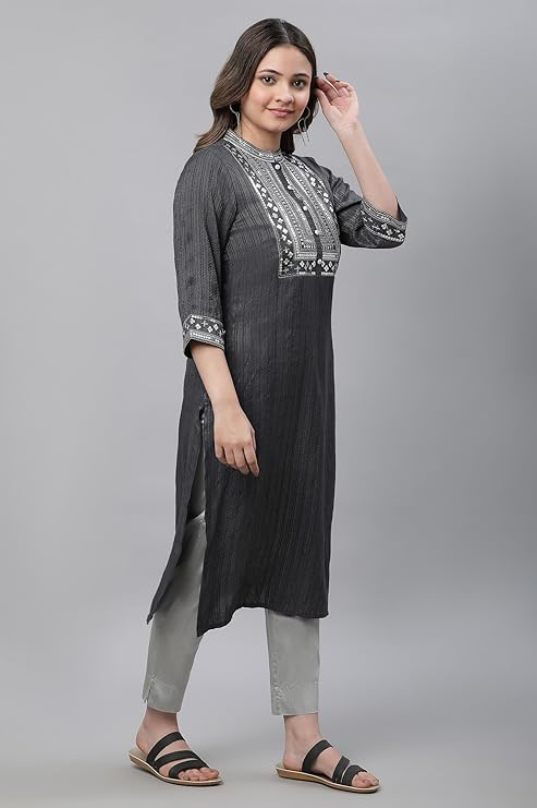 Aurelia Women's Viscose Regular Fit Casual Kurta