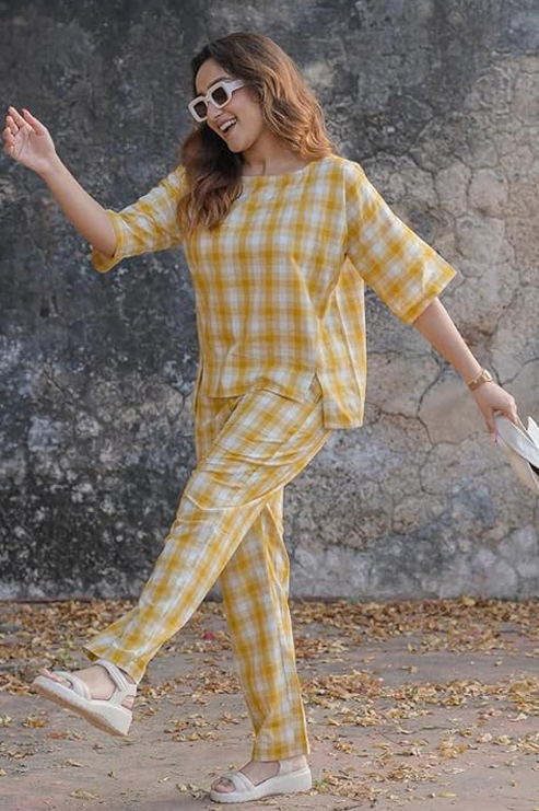 Cotton Blend Co Ord Set for Women