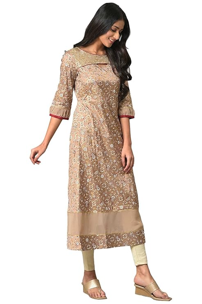 Printed A-Line Regular Kurta