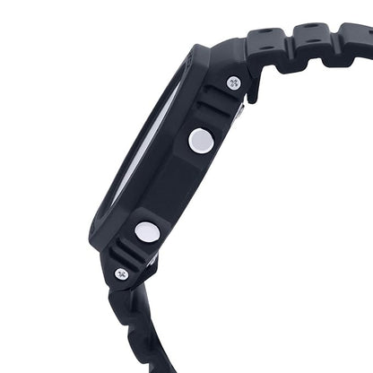 Black Analog-Digital Dial Black Resin Strap Watch