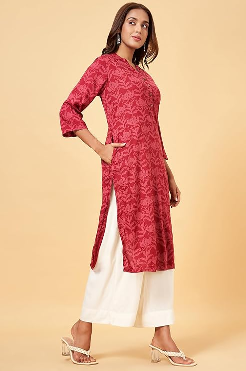 Rayon Printed Regular Kurta