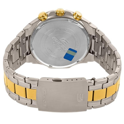 Black Analog Dial Dual Tone Stainless Steel Watch