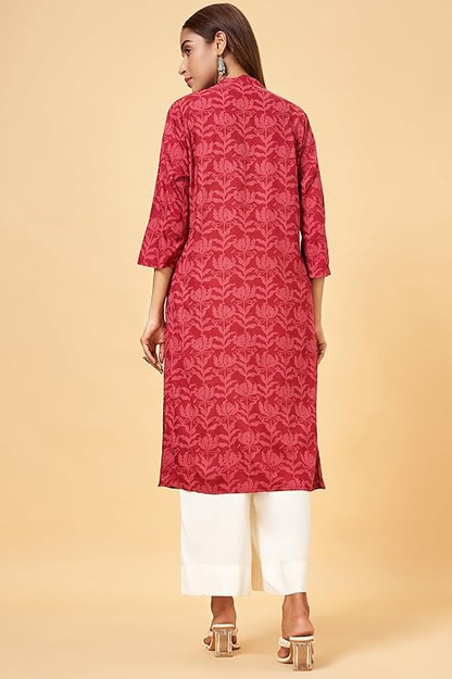 Rayon Printed Regular Kurta