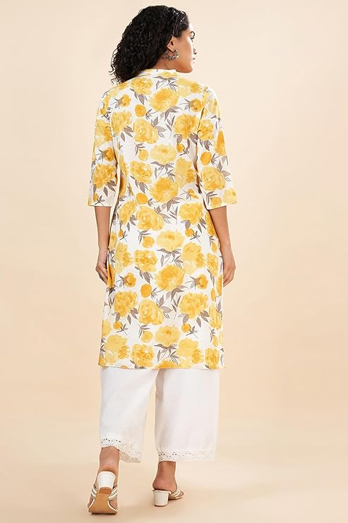 Cambric Floral Regular Kurta