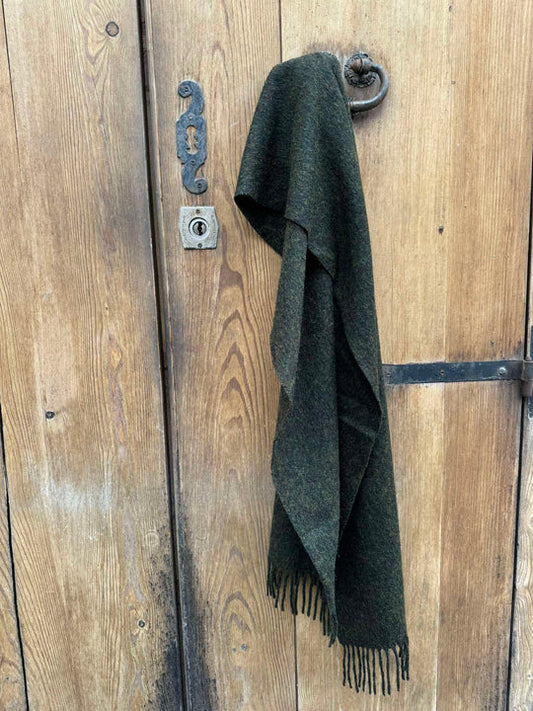 Plain Olive Green - Merino Wool Scarf