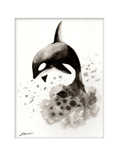 Orca Watercolour Painting