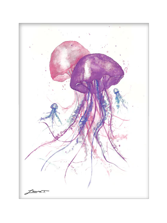 Jellyfish Family Watercolour Painting