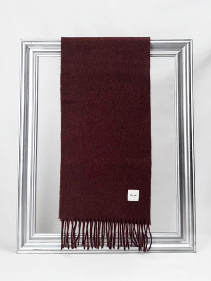 Plain Dark Rust - Merino Wool Scarf