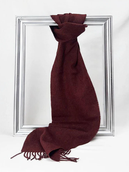 Plain Dark Rust - Merino Wool Scarf