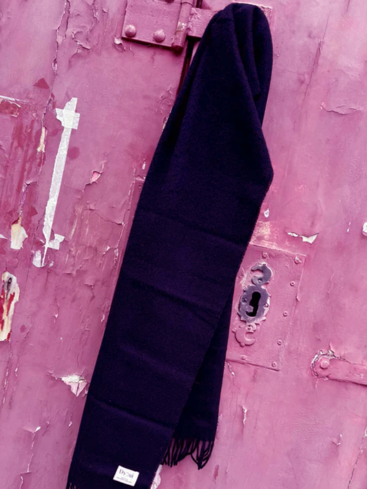 Plain Blue - Merino Wool Scarf