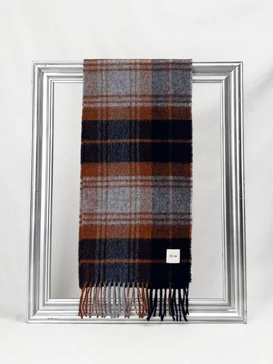 Copper Shadow Tartan - Merino Wool Scarf