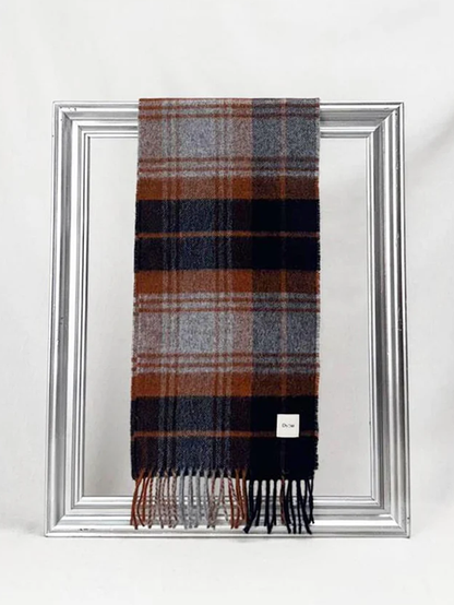 Copper Shadow Tartan - Merino Wool Scarf