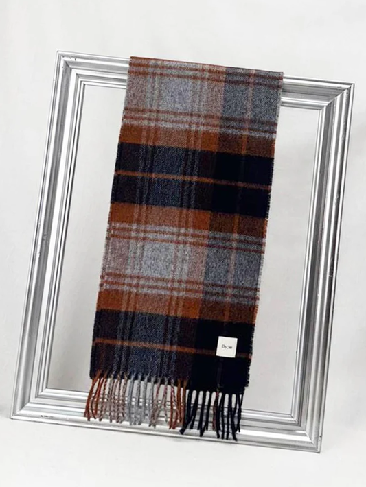 Copper Shadow Tartan - Merino Wool Scarf