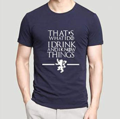 Men T Shirts That's What I Do I Drink and I know Things